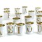 Alphabet Votive Candle Holders White Gold Glass Decor for Events Display